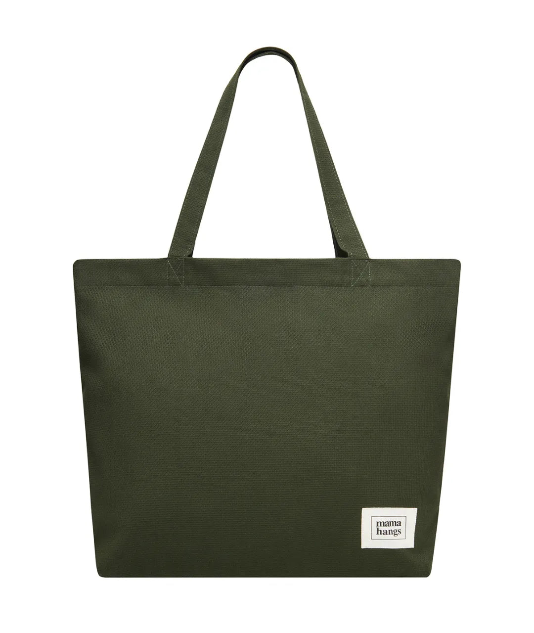 Sac à Langer tote bag en canvas olive de Mama Hangs