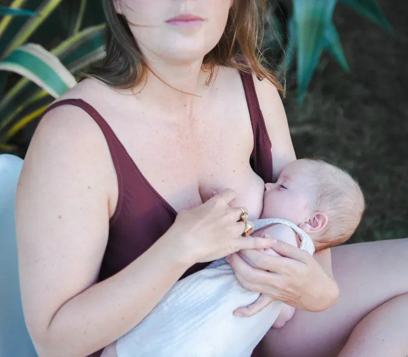 maillot grossesse et allaitement absorbe les fuites de lait Mama Hangs x Superbe