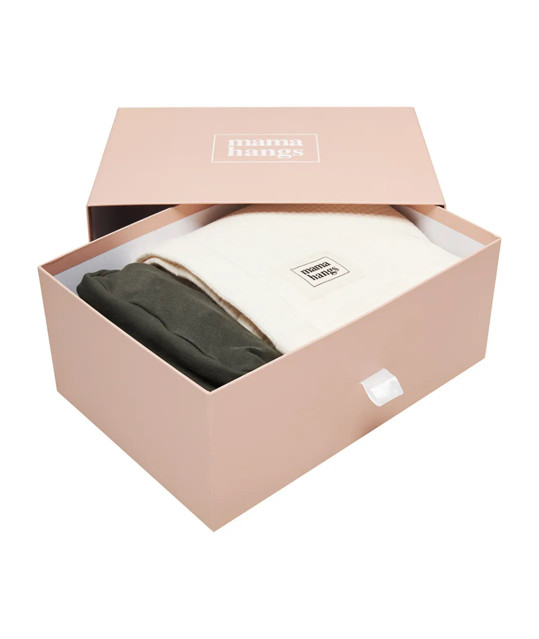 Coffret cadeau de naissance pour naissance. Avec tshirt de portage Carry &amp; Pack de Mama Hangs, couverture personnalisable au prénom de l&