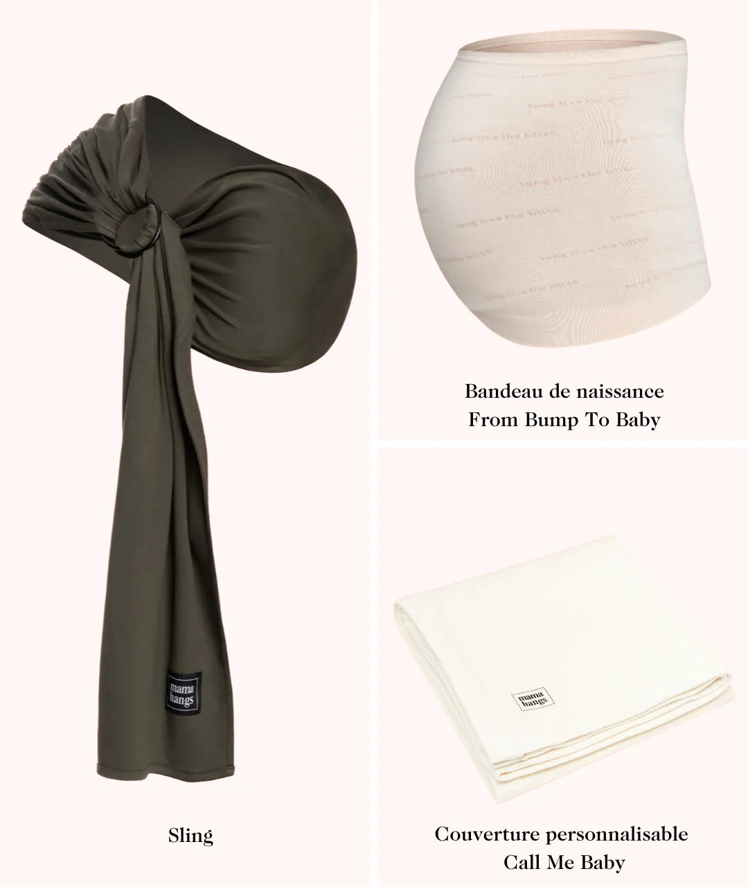 coffret naissance portage sling bandeau de peau a peau couverture personnalisable 