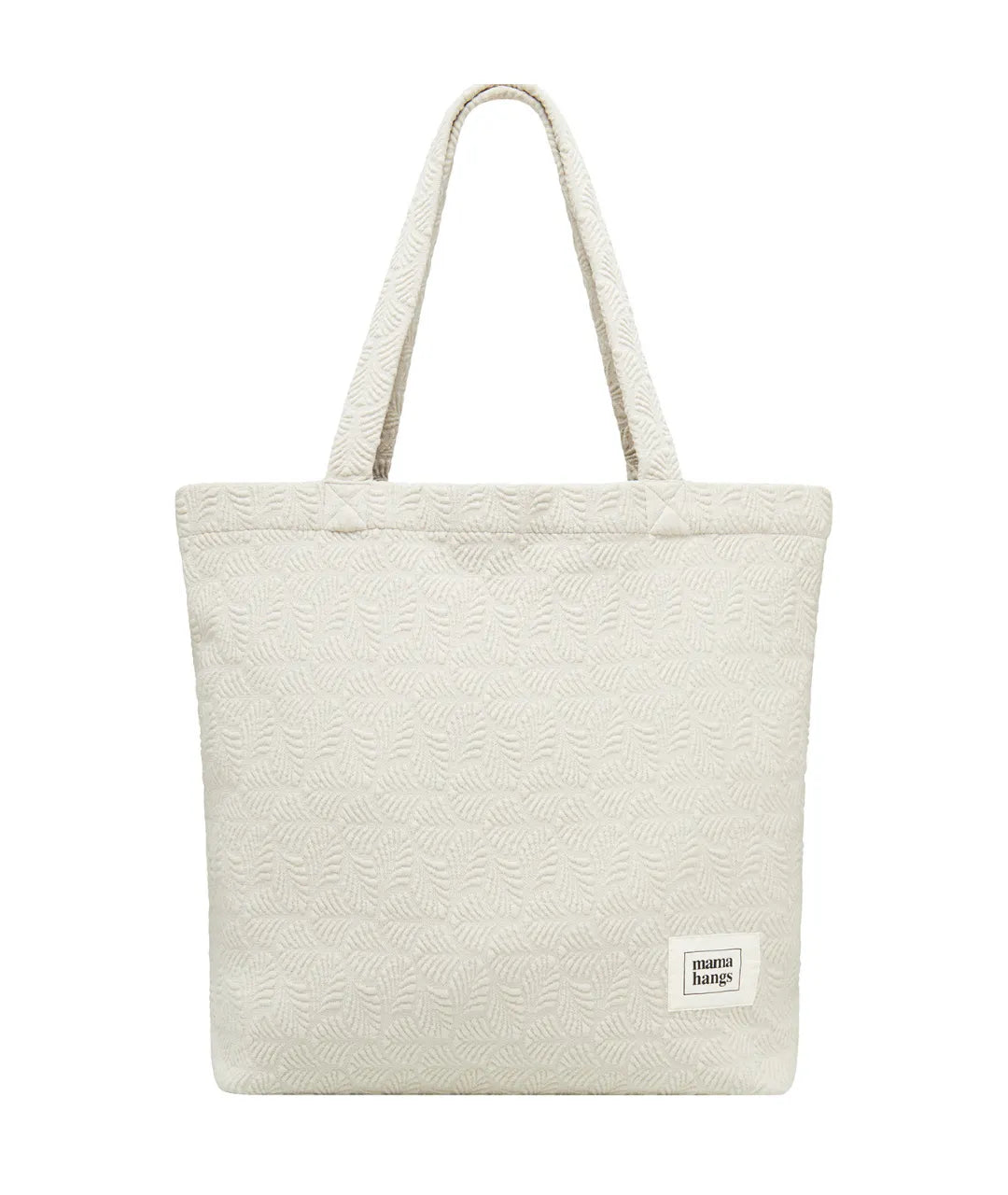 Diaper Tote Bag - Jacquard Palm Chalk