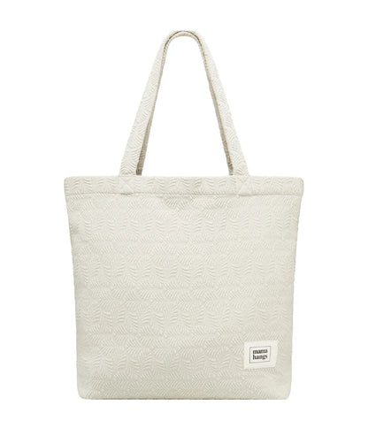 Tote Bag à Langer - Jacquard Palm Craie