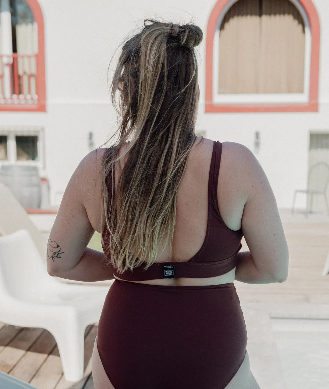 detail maillot de bain de grossesse et d&