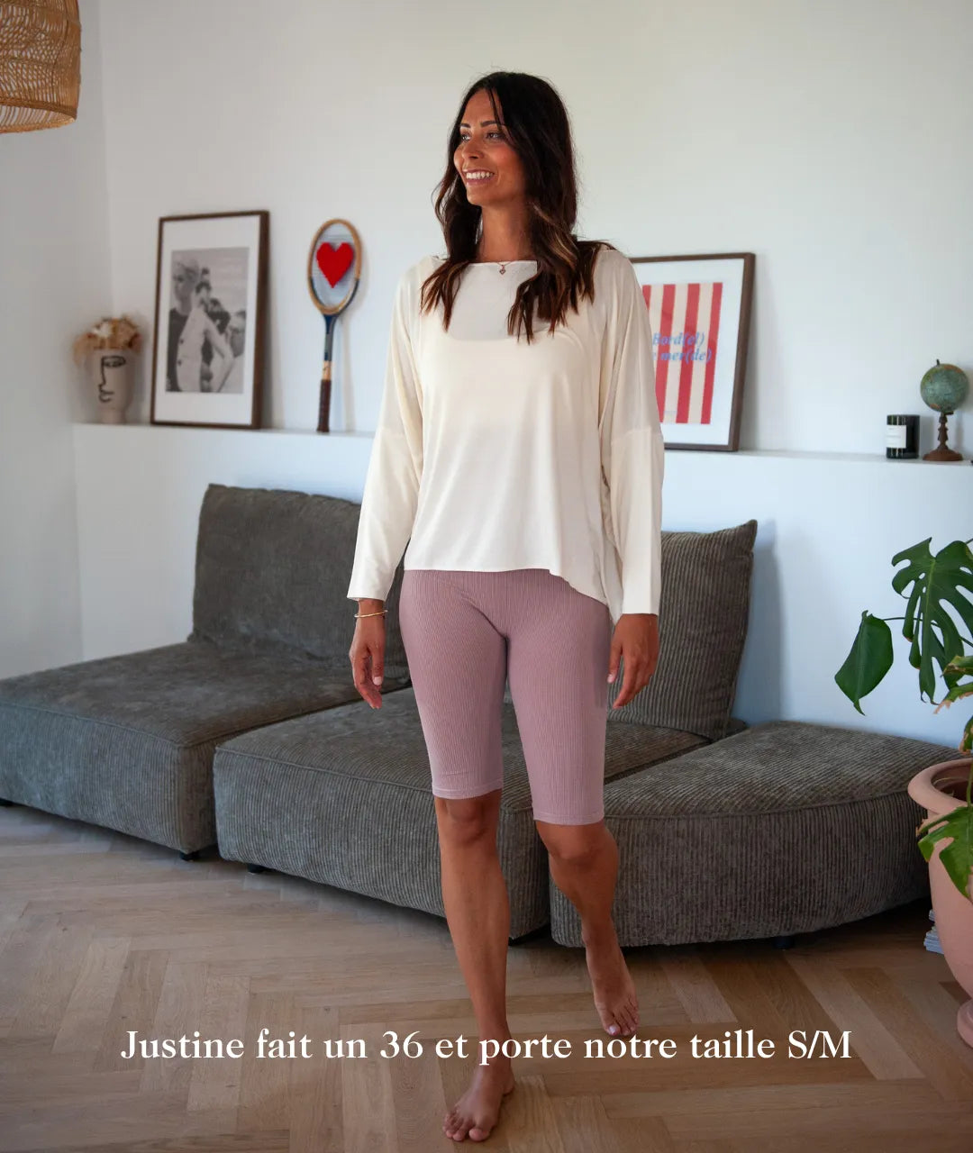 short de grossesse super extensible et tres doux pour faire du yoga post natal  
