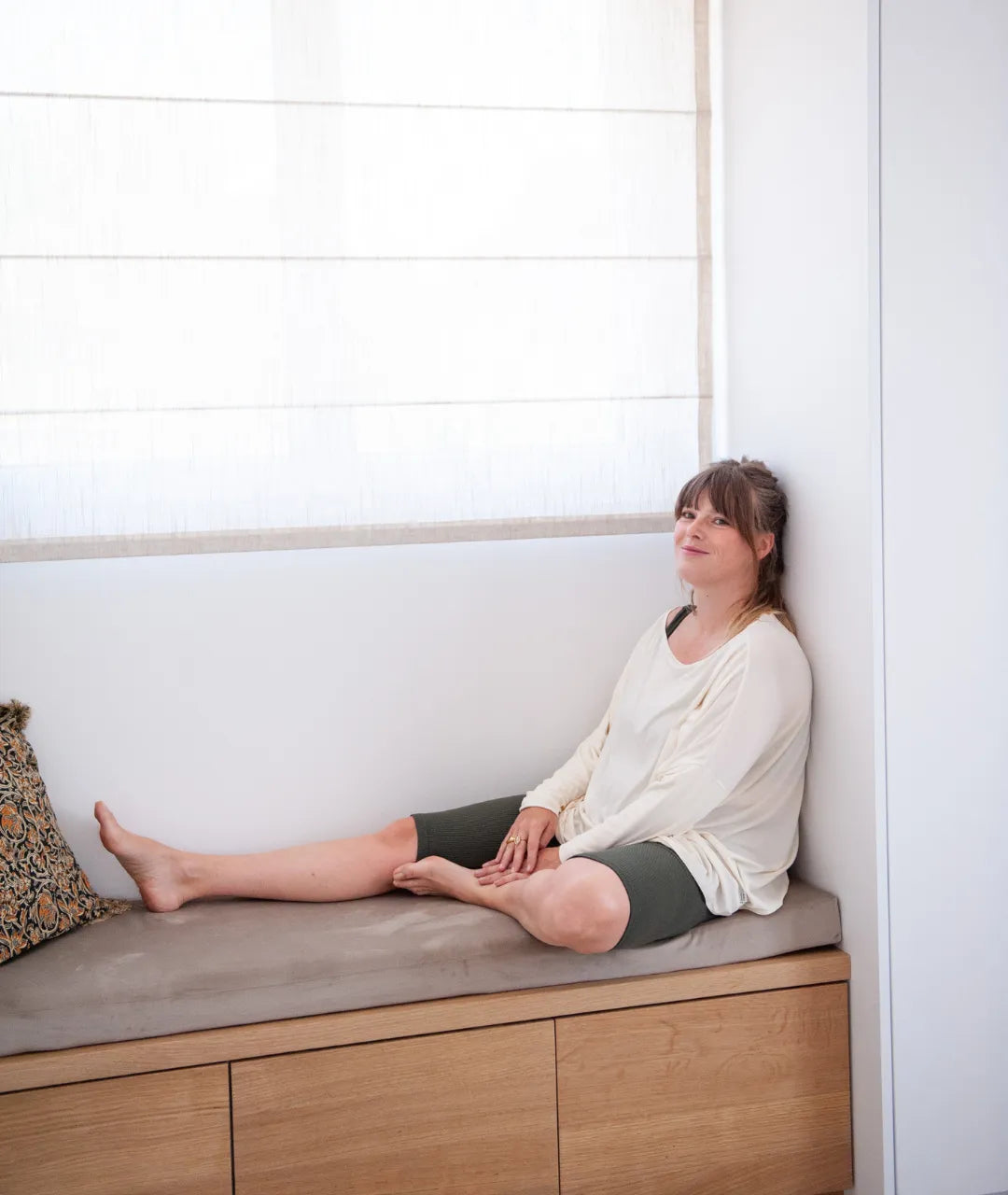 maman détente avec un legging super confort de la grossesse et bien apres l&
