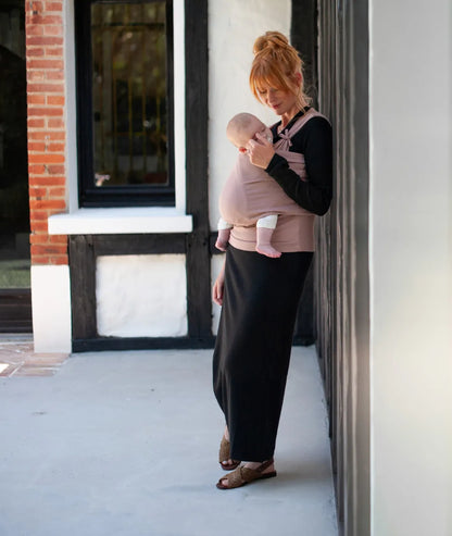 porte bebe en coton bio GOTS sans noeud ni réglage compliqués, physiologique et ergonomique mama hangs 